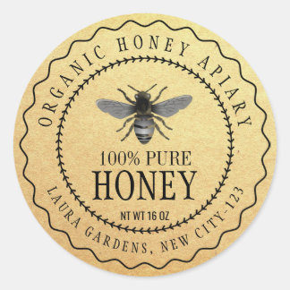 Etiqueta de producto de papel para naves de miel d