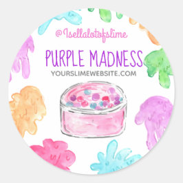 Etiqueta de producto de pegatina de empresa delgad