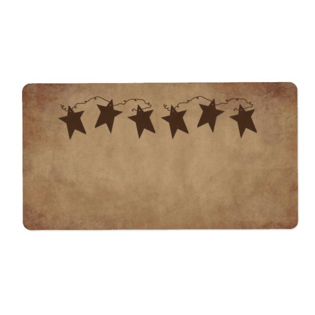 Etiqueta de producto de Rusty Stars (Frente)
