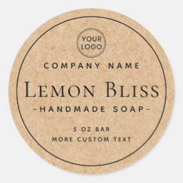 Etiqueta de producto de tipo de papel Kraft