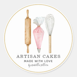 Etiqueta de producto de utensilios de pastelería p