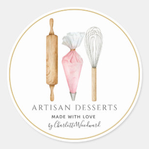 Etiqueta de producto de utensilios de repostería d