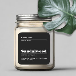 Etiqueta de producto de vela moderna minimalista n
