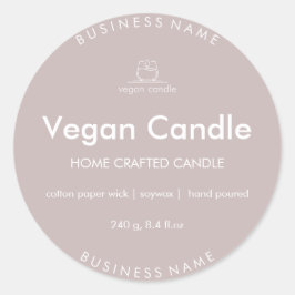 Etiqueta de producto de velas caseras Minimalistas