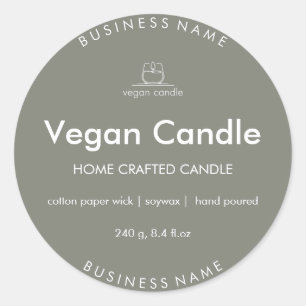 Etiqueta de producto de velas caseras Minimalistas