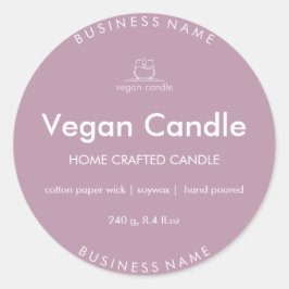 Etiqueta de producto de velas caseras Minimalistas