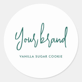 Etiqueta de producto de velas de estilo verde mode