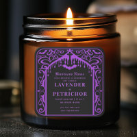 Etiqueta de producto de velas de vampiro gótico mo