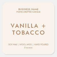 Etiqueta de producto de velas Minimalistas moderna