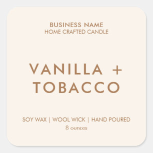 Etiqueta de producto de velas Minimalistas moderna