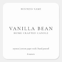 Etiqueta de producto de velas minimo moderno simpl