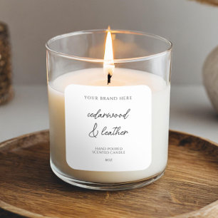 Etiqueta de producto de velas moderada mínima