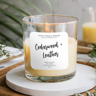 Etiqueta de producto de velas moderadas de color b