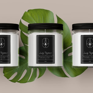 Etiqueta de producto de velas moderna