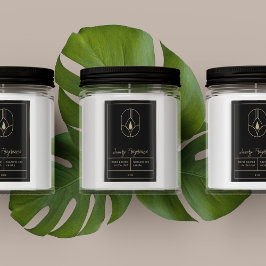 Etiqueta de producto de velas moderna