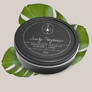 Etiqueta de producto de velas moderna