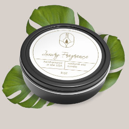 Etiqueta de producto de velas moderna