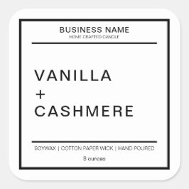 Etiqueta de producto de velas moderna