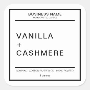 Etiqueta de producto de velas moderna