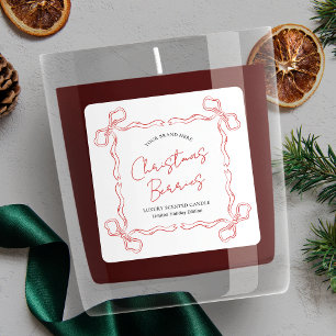 Etiqueta de producto de velas para Navidades de in