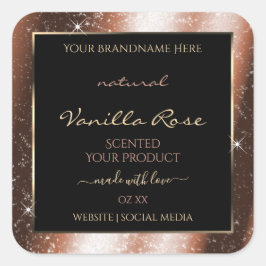 Etiqueta de producto de vidrio de marco para Purpu