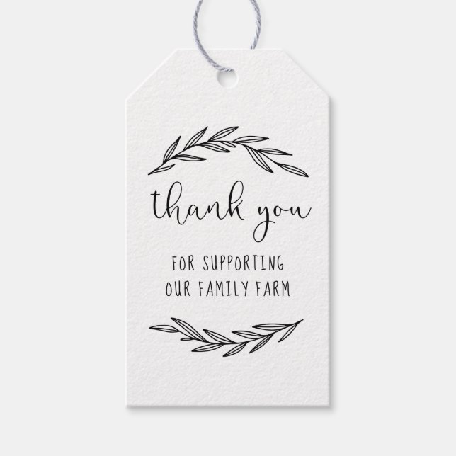 Etiqueta de producto decorativo de la granja famil (Anverso)