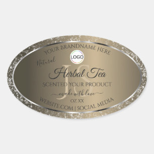 Etiqueta de producto del logotipo Platinum Beige I