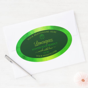 Etiqueta de producto del patrón de mármol verde lu