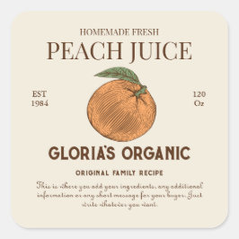 Etiqueta de producto del Personalizado de jugo de 