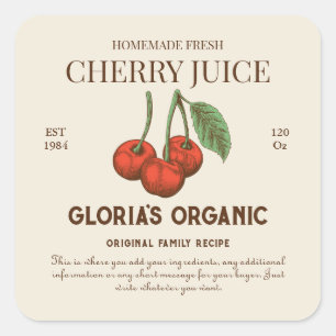 Etiqueta de producto del Personalizado de jugo de