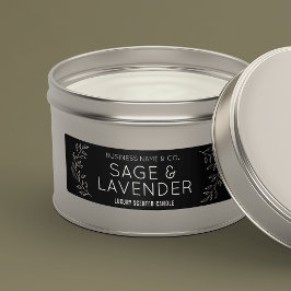 Etiqueta de producto delgada blanca y negra de épo