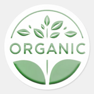 Etiqueta de producto ecológico verde pálido con ho