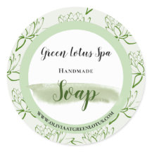 Etiqueta de producto elegante de Lotus Home Busine