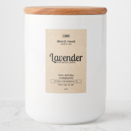 Etiqueta de producto en blanco y negro de velas na