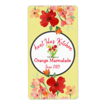 Etiqueta de producto floral