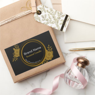 Etiqueta de producto floral de lujo personalizada
