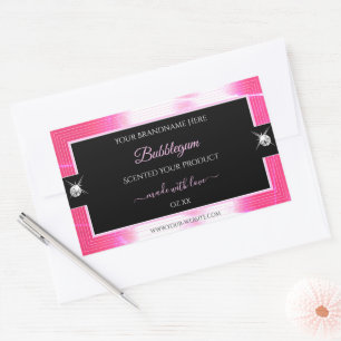 Etiqueta de producto Glamour Girly Pink Black Bril