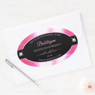 Etiqueta de producto Glamour Girly Pink Black Bril