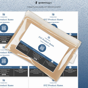 Etiqueta de producto grande de código QR de punto 