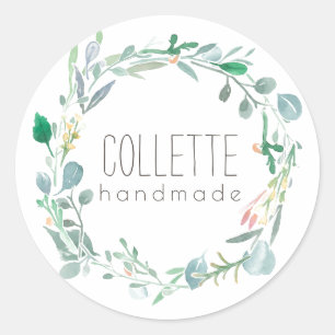 Etiqueta de producto Hand made By Template Greener