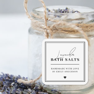 Etiqueta de producto impermeable de sal de baño ca