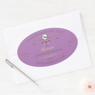 Etiqueta de producto Lavender Corazones Ornatos de