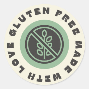 Etiqueta de producto libre de gluten