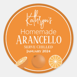 Etiqueta de producto/Licor de naranja casero