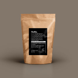 Etiqueta de producto minimalista