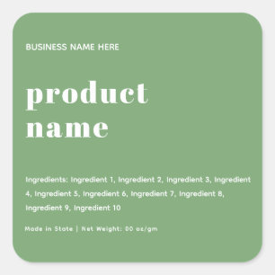 Etiqueta de producto Minimalista, moderna y de sab