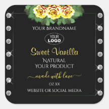 Etiqueta de producto negro logotipo de joyas de ro