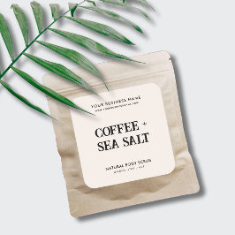 Etiqueta de producto neutra y elegante para la lim