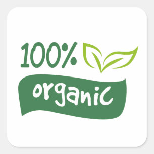 Etiqueta de producto orgánico al 100%