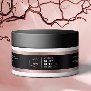 Etiqueta de producto Oro de Rosa de bronce y negro